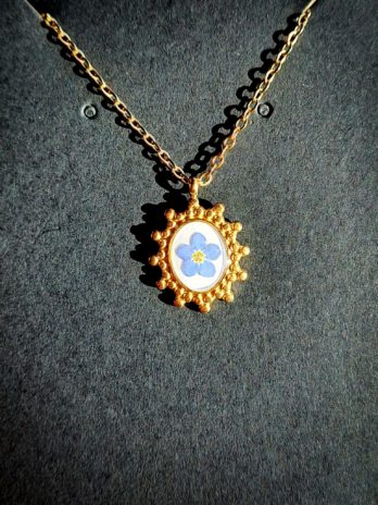 Pendentif  Myosotis Miroir