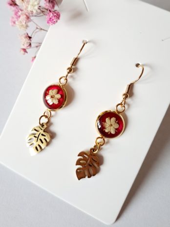 Boucles d’oreilles fleurs de sureau