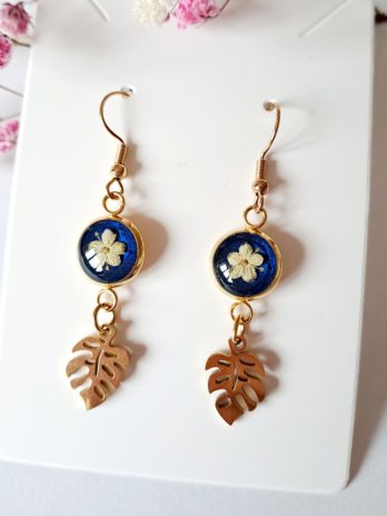 boucles d’oreilles fleurs de sureau