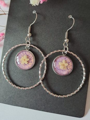 Boucles d’oreilles avec fleurs de sureau