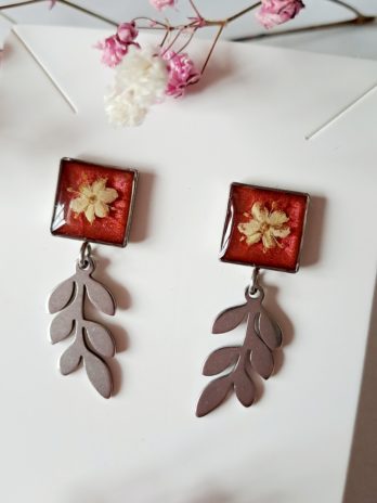 Boucles d’oreilles avec fleurs de sureau